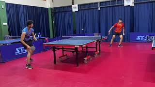 Table Tennis Backhand DefenseChopping with short pimple Victas Spectol S116mm [upl. by Licec]