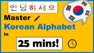 TagalogMaster Korean Alphabet in 25 minutes in FilipinoMUSTWATCH kung gusto mo matuto mag Korean [upl. by Ettenhoj]