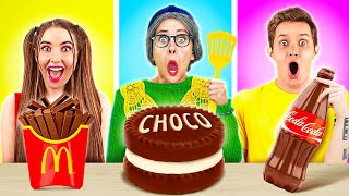 100 LAYERS OF CHOCOLATE CHALLENGE  Crazy Sweets Showdown Giant Food by 123 GO FOOD [upl. by Elatnahc134]