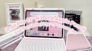 iPad Pro 11quot M2 And Apple Pencil 2nd Gen Unboxing  Accessories ASMR  Lady’s Stuff [upl. by Haisi378]