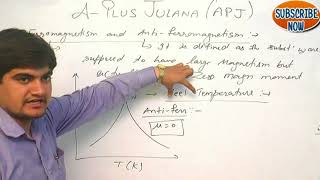 BSC FINAL NEEL CURIE TEMPERATURE FERROMAGNETISM AND DIAMAGNETISM BY JITENDER DOON SIR [upl. by Llenral]