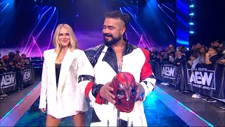 Andrade El Idolo with CJ Perry Entrance  AEW Collision November 11 2023 [upl. by Jerad908]