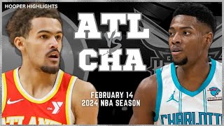 Atlanta Hawks vs Charlotte Hornets Full Game Highlights  Feb 14  2024 NBA Season [upl. by Crystal]