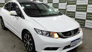 HONDA CIVIC LXR  20142015  ALCGAS GUARIGLIA LEILÕES [upl. by Ennovart30]