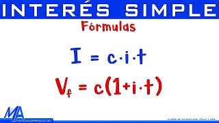 Comprendiendo las fórmulas de interés simple [upl. by Snilloc]