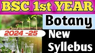 bsc 1st year botany syllabus 2024 bsc botany video [upl. by Dyrrej88]