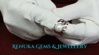 FANCY SILVER ORIGINAL PEARL RING  RENUKA GEMS AND JEWELLERY  VADODARA  M 7283898775 [upl. by Ahsitahs970]