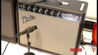 Fender Mustang GTX100 Mustang LT50 amp 64 Custom Princeton Reverb Demos  NAMM 2020 [upl. by Havens]