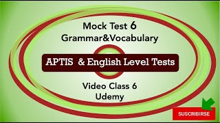 APTIS GrammarampVocabulary  Lesson SIX  ONLINE COURSE [upl. by Aryamoy]