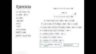 Ejercicio IS LM Paso a paso [upl. by Zeidman]