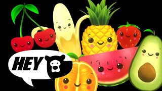 Hey Bear Sensory  Disco Fruit Party  Fun video with music and dancing [upl. by Notla]