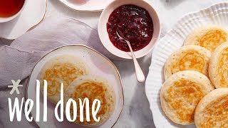 How To Make Crumpets  Recipes  Well Done [upl. by Saticilef]