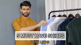 5 MUST HAVE SOLID SHIRTS FOR MEN  WARDROBE ESSENTIALS [upl. by Amias878]