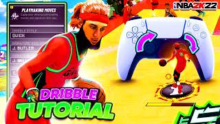 ELITE DRIBBLE GAWD TUTORIAL W HANDCAM  THE BEST SIGNATURE MOVES DRIBBLE SECRETS NBA 2K22 [upl. by Clorinda]