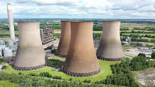 RUGELEY POWER STATION DRONE FOOTAGE 4K [upl. by Deenya]