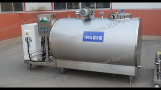 1000L Horizental Type Bulk Milk Cooler Tank [upl. by Cl]