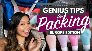 30 PACKING TIPS FOR EUROPE TRAVEL  Genius Hacks to Save Money amp Stress [upl. by Danziger636]