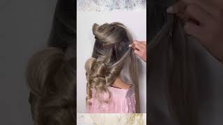 Beautiful wedding hairstyle for long hair [upl. by Ayardna]