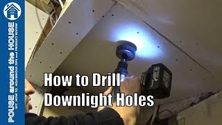 How to Drill Downlight Holes LED Downlighter Fit amp Installation [upl. by Neliac]