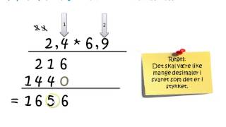 Multiplikasjon og divisjon med desimaltall [upl. by Gunilla]