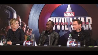 Conférence de presse de Captain America 3 Civil War vidéo [upl. by Petronia172]