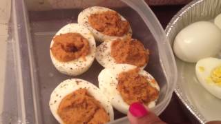 Deviled Eggs W Hummus [upl. by Iznyl]