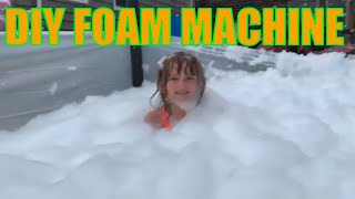 Homemade DIY Foam Machine Party Bubble  Happy Cyclops [upl. by Alekehs]