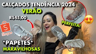 COMPRINHAS DE SANDÁLIAS NA SHOPEE  EXPERIMENTEI TUDO  CALÇADOS VERÃO 2024 [upl. by Ayidah]