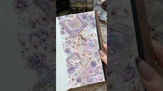 ASMR journal pastel purple🔮💜✨asmr journal journaling scrapbooking fyp diy journalwithme [upl. by Klemens]