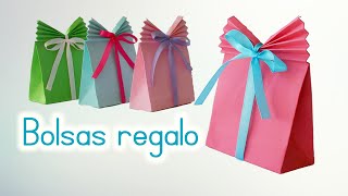 Bolsas de papel para regalo fáciles de hacer  Innova Manualidades [upl. by Shiff]