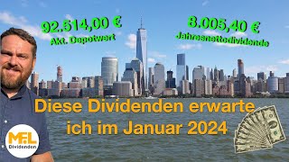 Diese Dividenden erwarte ich im Januar Aktiendepot quotNo risk no funquot [upl. by Mailand]