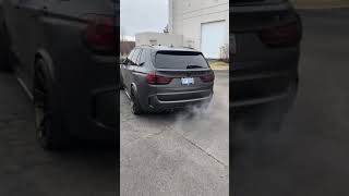 Bmw X5m with catless downpipes and Eisenmann race exhaust [upl. by Hajidahk]