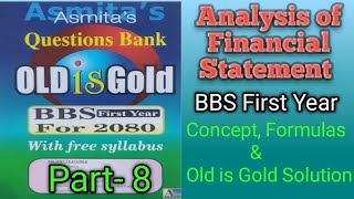 analysis of financial statements numerical bbs 1st year numerical problem solution part 8 [upl. by Marcellus]