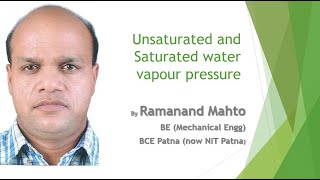 Unsaturated and saturated water vapour pressure [upl. by Anirazc]