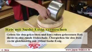 Kochkurs 02  Suhi Reis und SushiEssig vorbereiten [upl. by Rustice]