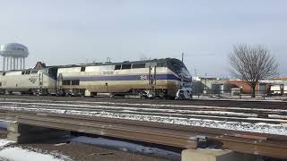 Amtrak California Zephyr 6 arriving and departing Holdrege Nebraska January 6 2021 Epiphany Day [upl. by Aibara223]