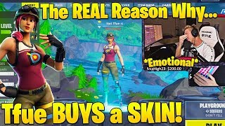 Tfue FINALLY BUYS A SKIN and Explains How Epic Games FORCED Him To do It [upl. by Xavler]