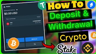 How To Deposit Crypto In Stakecom  Stake Per Crypto Deposit kaise Kre [upl. by Anayaran]