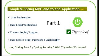 Java FullStack Development with Spring Boot Spring Security and Thymeleaf  Email Verification [upl. by Bertilla845]