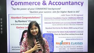 UPSC AIR 2 Garima Lohia with Commerce amp Accountancy [upl. by Amahcen947]