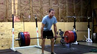 325 lb Halting Clean Deadlift [upl. by Sieracki]