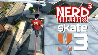 Nerd³ Challenges Break Every Bone  Skate 3 [upl. by Ayhdiv]