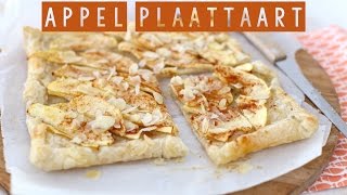 RECEPT appel plaattaart  LEKKER EN SIMPEL [upl. by Anyg]