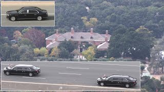 Presidents Xi Jinping and Bidens motorcades head to country estate in California 🇨🇳 🇺🇸 [upl. by Atekram51]