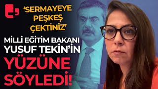 BAKANIN YÜZÜNE SÖYLEDİ Sera Kadıgilden Milli Eğitim Bakanı Yusuf Tekine tepki [upl. by Airasor]