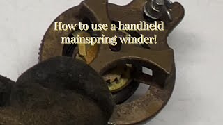 Using a hand held mainspring winder [upl. by Colman175]