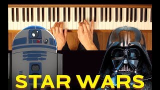 Duel of the Fates Star Wars Easy Piano Tutorial [upl. by Oirifrop388]