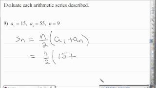 Evaluate each arithmetic series described 3 [upl. by Eniotna95]