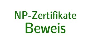 Komplexität 24  NPZertifikate Beweis [upl. by Kimitri]