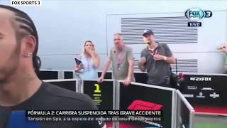 Momento do acidente de Anthonie Hubert Veja a reação de Lewis Hamilton [upl. by Elazaro966]